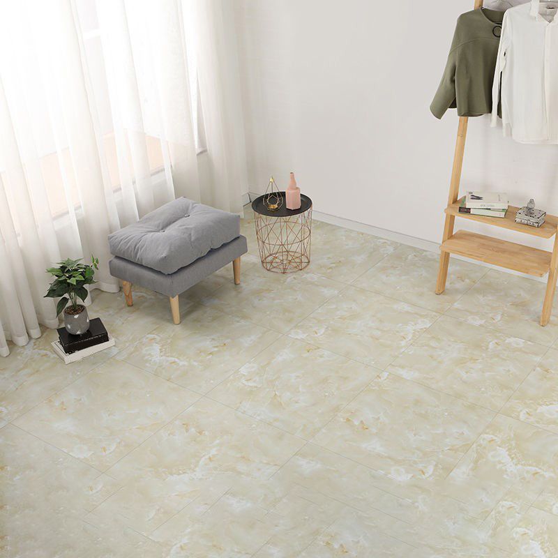 Home Indoor Vinyl Floor Peel and Stick Marble Print Square PVC Flooring