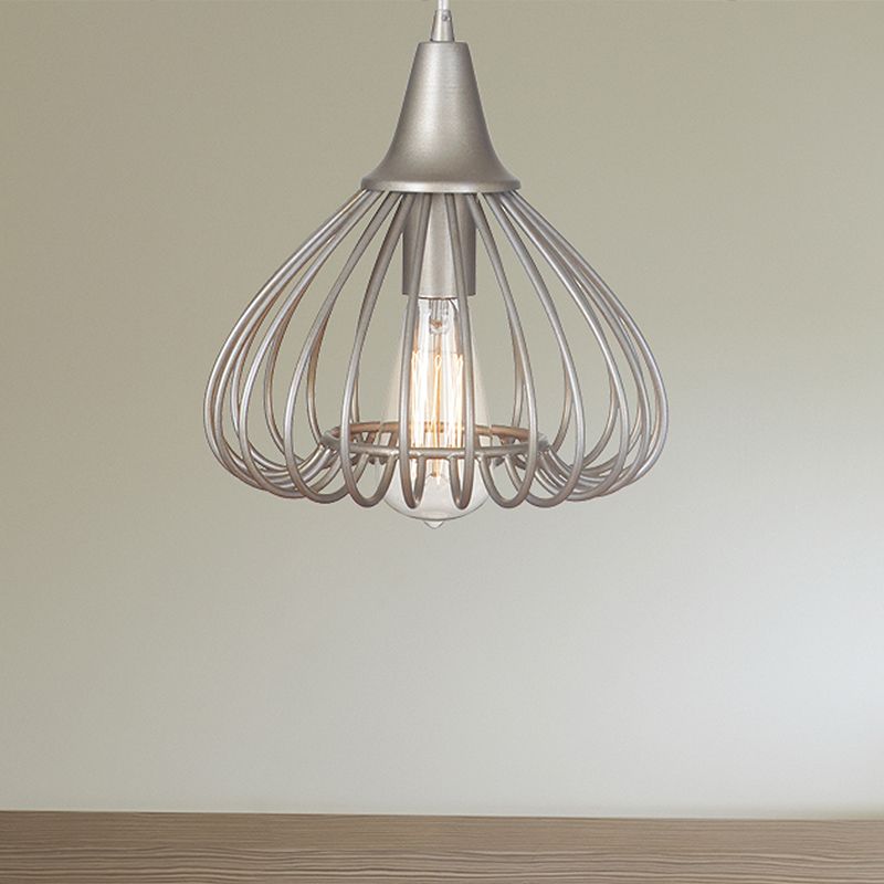 Kit di luce sospesa in gabbia Kit tradizionale in metallo tradizionale 1 illuminazione a sospensione in oro chiaro