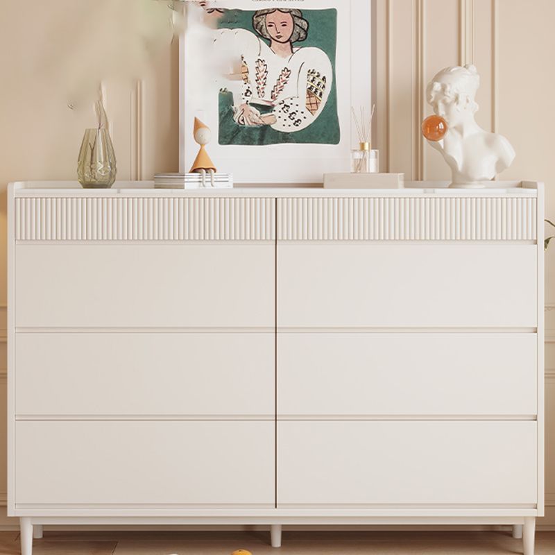 Contemporary Dresser White Storage Chest Dresser with Drawers