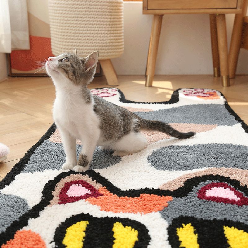 Novelty Multicolor Trendy Area Carpet Polyester Animals Print Indoor Rug Anti-Slip Backing Carpet for Living Room