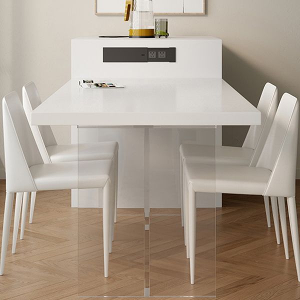 Modern Style Dining Table Sintered Stone Rectangle Table for Kitchen