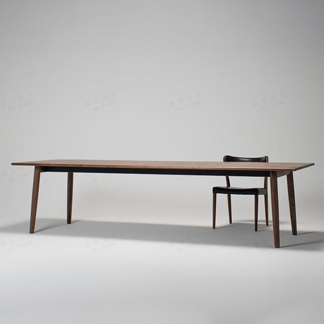 Contemporary Rectangle Dining Table Solid Wood 4 Legs Furniture for Dining Room