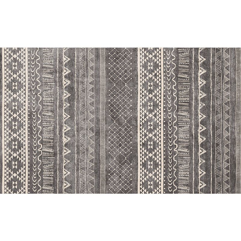 Eclectic Normatic Tribe Rug Color Mixed Polyester Area Carpet Non-Slip Backing Rug for Living Room