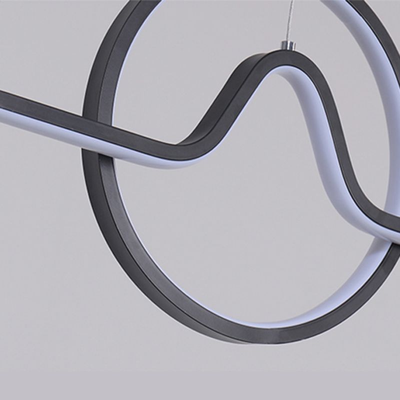 Geometric Island Light Fixture Modern Pendant Light Metal 2 Light Chandelier Lights