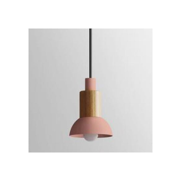 Barrel/Dome/Cone Metal Suspension Pendant Modernism 1 Light White/Yellow/Green Hanging Ceiling Light