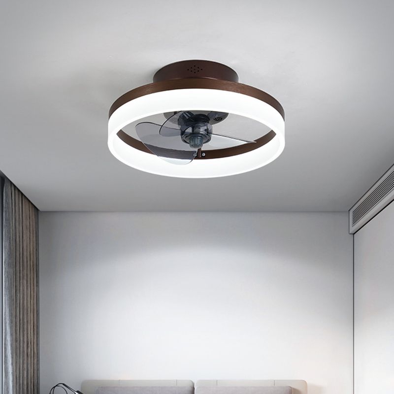 Modern Style Ceiling Fan Lighting Metal 1 Light Ceiling Fan Lamp for Bedroom