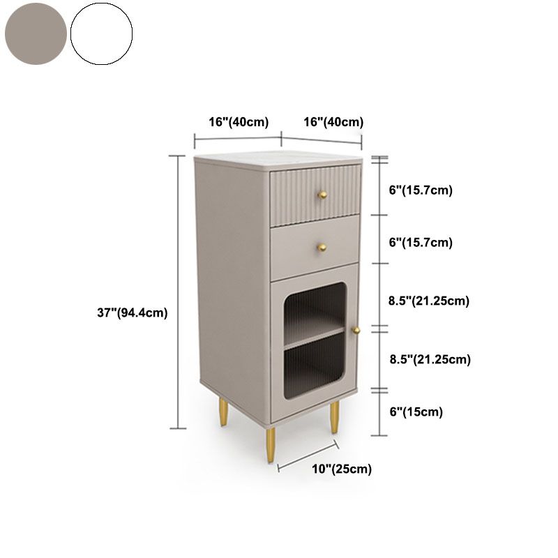 15.6-inch Width Glam Dresser Stone Storage Chest with 1/2/3 Drawers