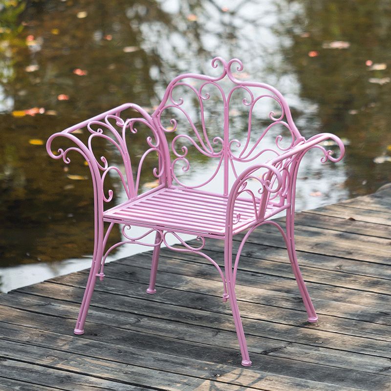 1/2/3 Pcs Metal Pink Dining Set Contemporary Square Dining Table Set