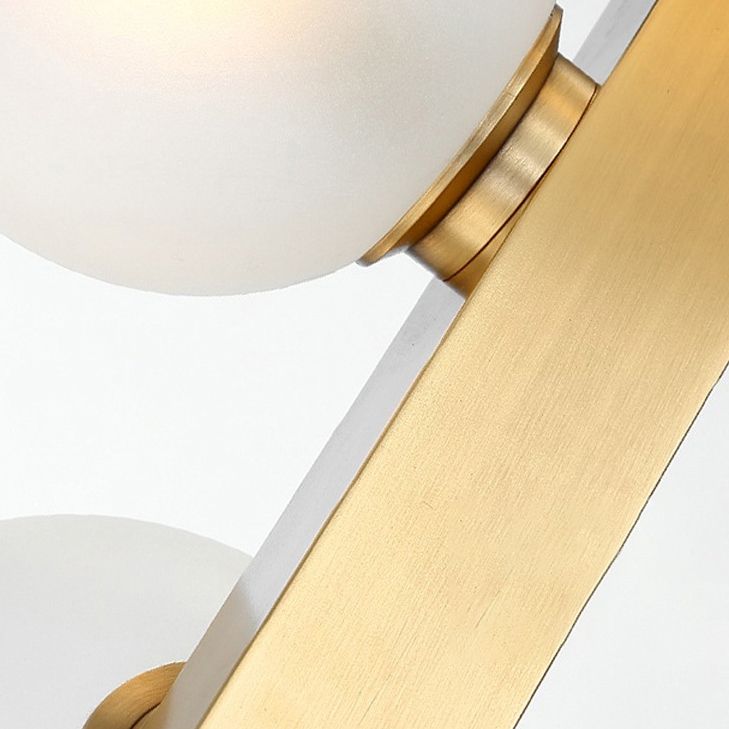 Sphere Island Lighting Contemporary Glass Island Kroonluchter in gouden afwerking