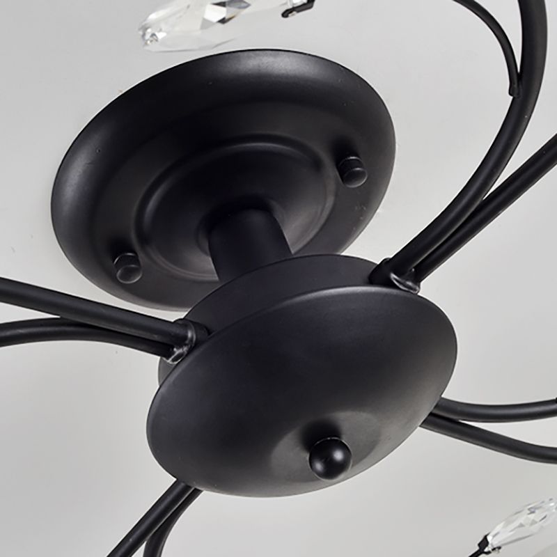 Lámpara tradicional de la semi rascada iluminación de techo de dormitorio múltiple con tono de vidrio de campana