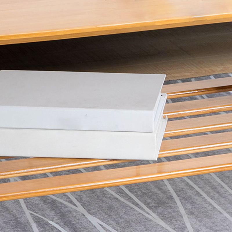 4 Legs Coffee Table Rectangular Single Coffee Table with Shelf