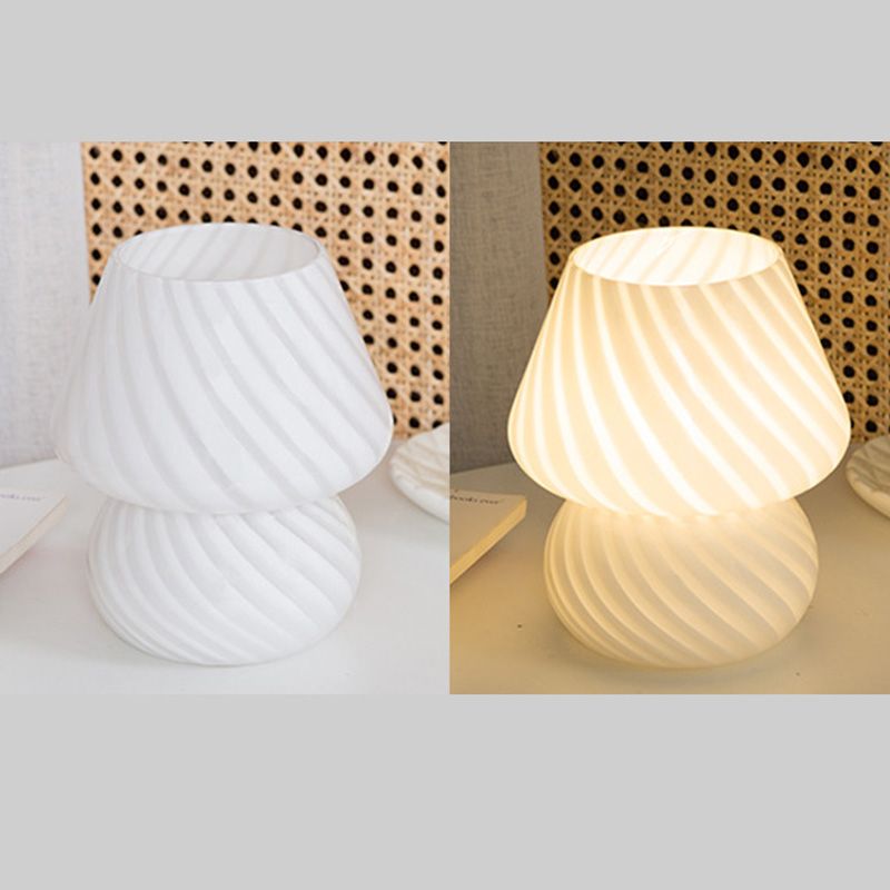Ultra-modern Simplicity Gourd Table Lamp Hand-Blown Glass Nightstand Lamp for Bedroom