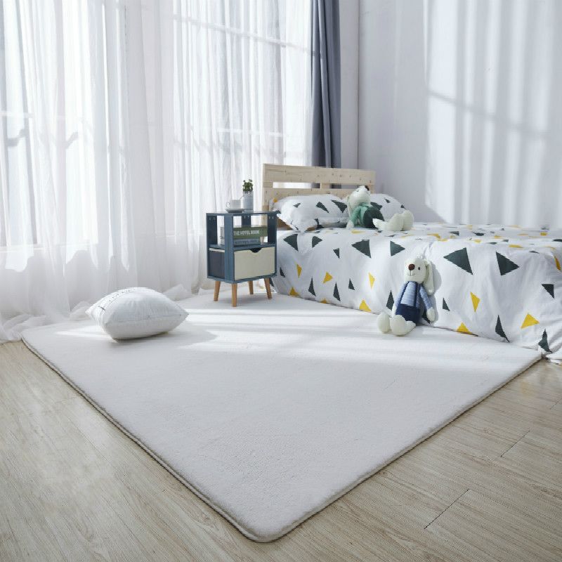 Tapis de loisirs de couleur de couleur solide du tapis de couleur unis en polyester avec support sans glissement