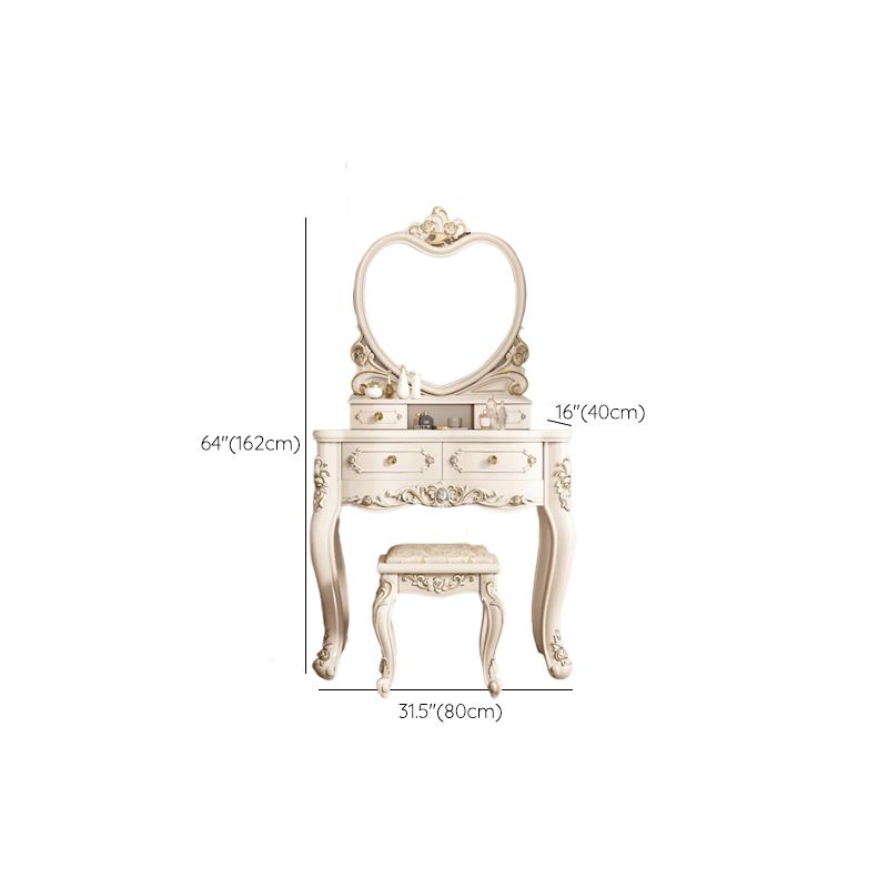 Victorian Bedroom Makeup Vanity Desk Table White Vanity Dressing Table