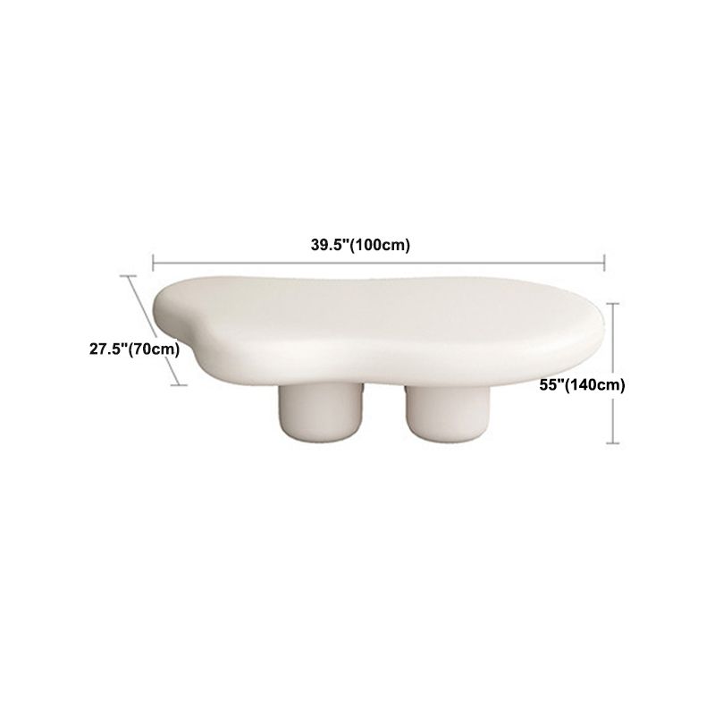 Scandinavian Coffee Table 4 Legs & Free form Wooden in White