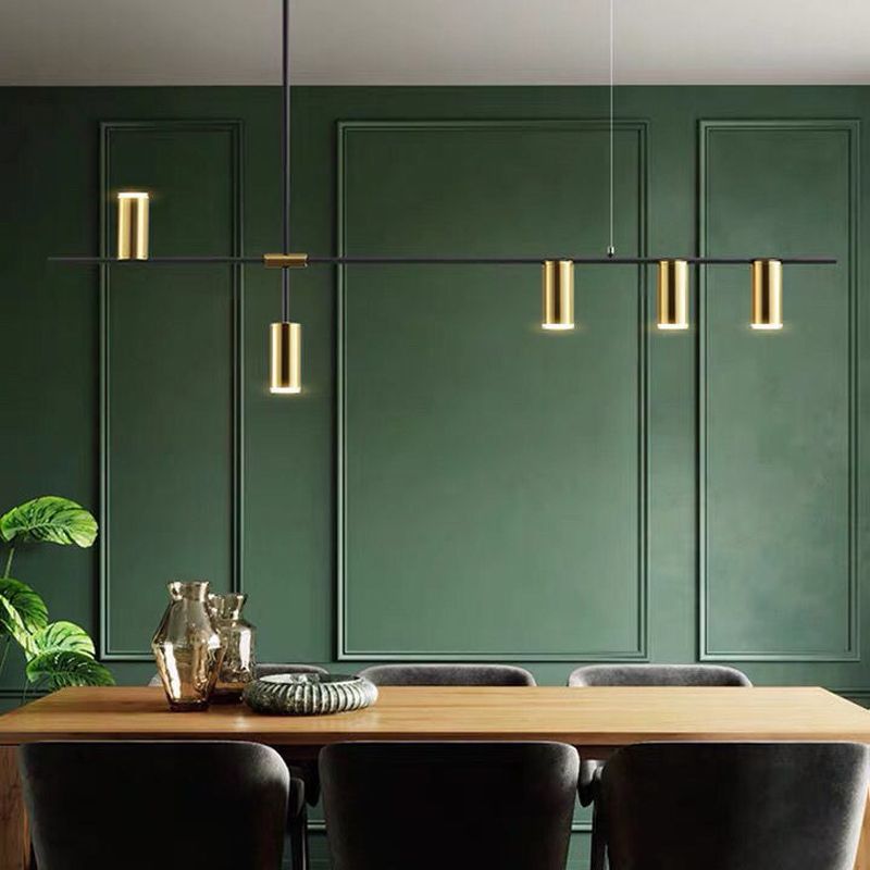 Modern Geometric Island Pendant Lights Metal Multiple-Light Island Pendant Lights