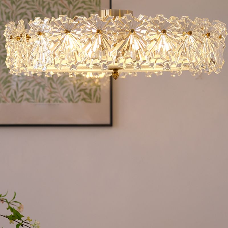 Modern Simple Glass Ceiling Light Round Shape Ceiling Lamp for Bedroom