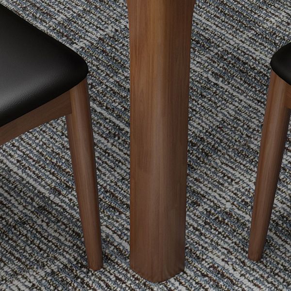 Contemporary Kitchen Dinner Table 4 Legs Solid Wood Dining Table