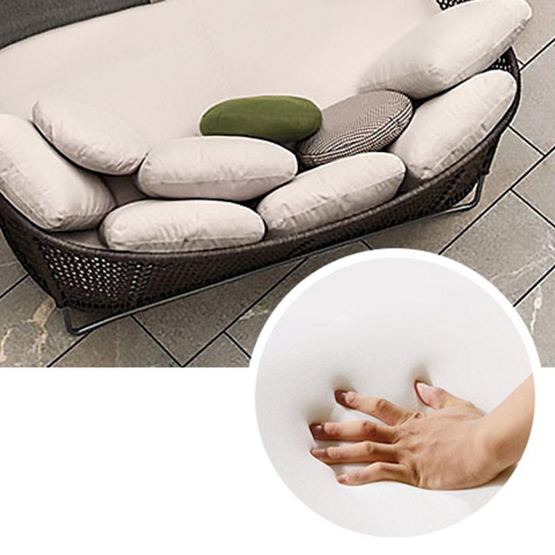 UV Resistant Metal Patio Sofa Outdoor Patio Sofa with Cushion