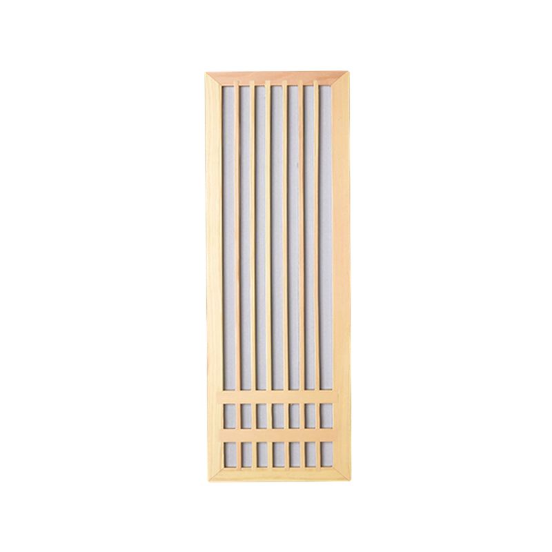 Wooden Wall Mount Light Modern Wall Sconce Lamp with Plastic Shade for Living Room