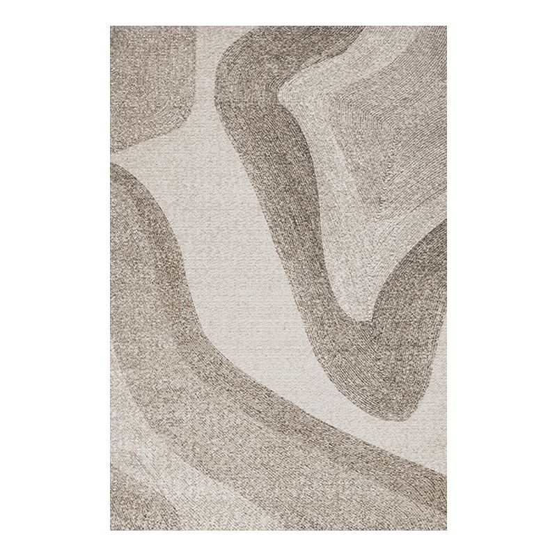 Modern Area Carpet Leisure Contrast Panel Indoor Rug Polyester Rug with Non-Slip Backing