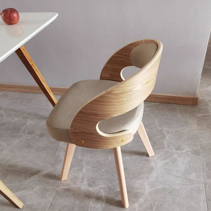 Contemporary Swivel Side Dining Room Chair Open Back Chair for Home Use