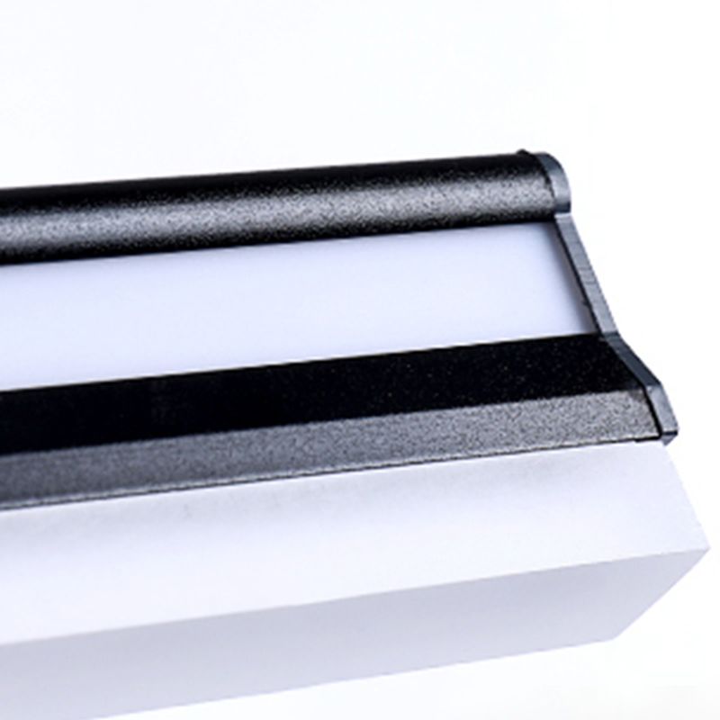 Obelle linéaire Mall Murce Miroir à 1 miroir moderne Miroir Swing Bran Moup Moup de paroi en noir