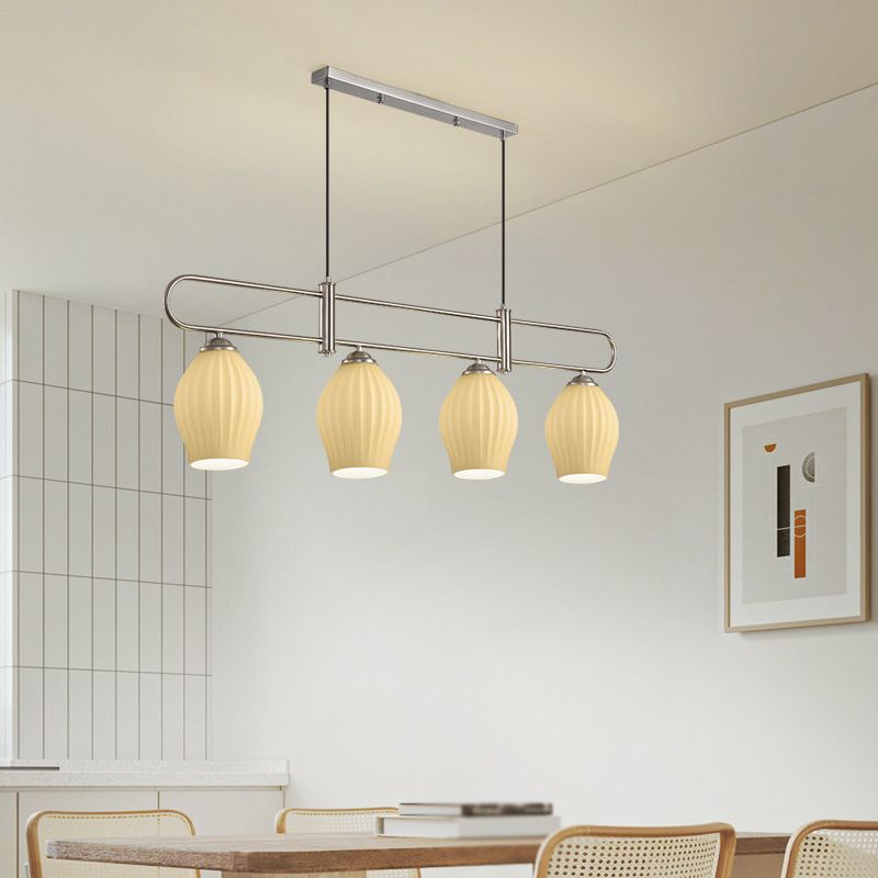 Modern Style Bell Shade Island Pendants Glass Pendant Lights for Dining Room