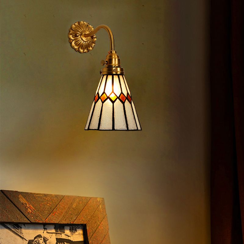 Nordic Style Vanity Light Geometry Shape Vanity Lamp with Glass Shade for Shower Room