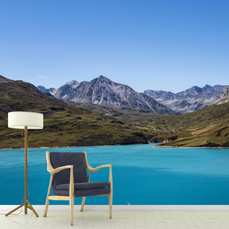 Mountain Wall Mural Decal Modern Moisture Resistant Sitting Room Wall Decor