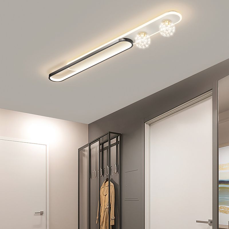 Rectangle Shape Star Sky Ceiling Lamp Modern Simple Style Aluminium Flush Mount for Balcony Aisle