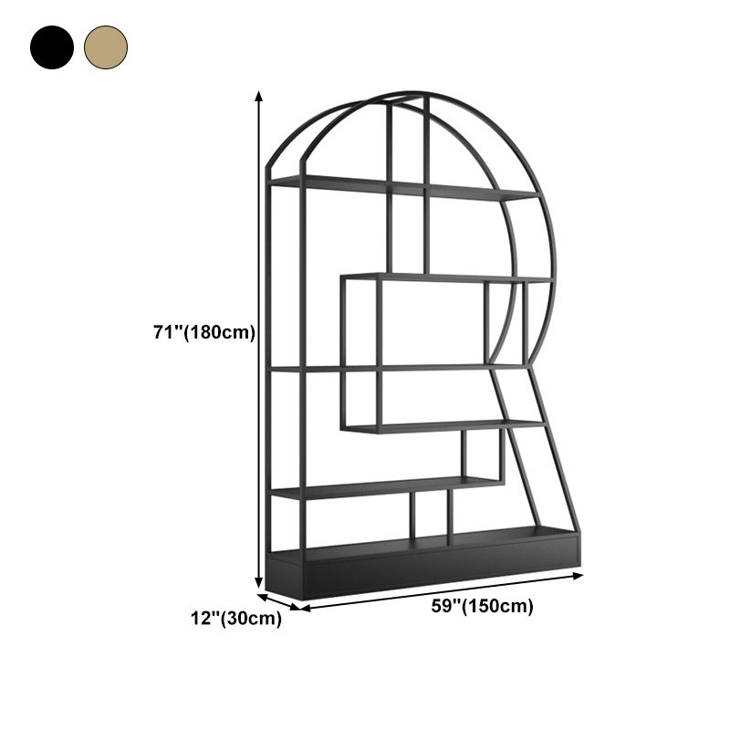 Urban Metal Etagere Bookshelf Vertical Open Bookcase for Home Office