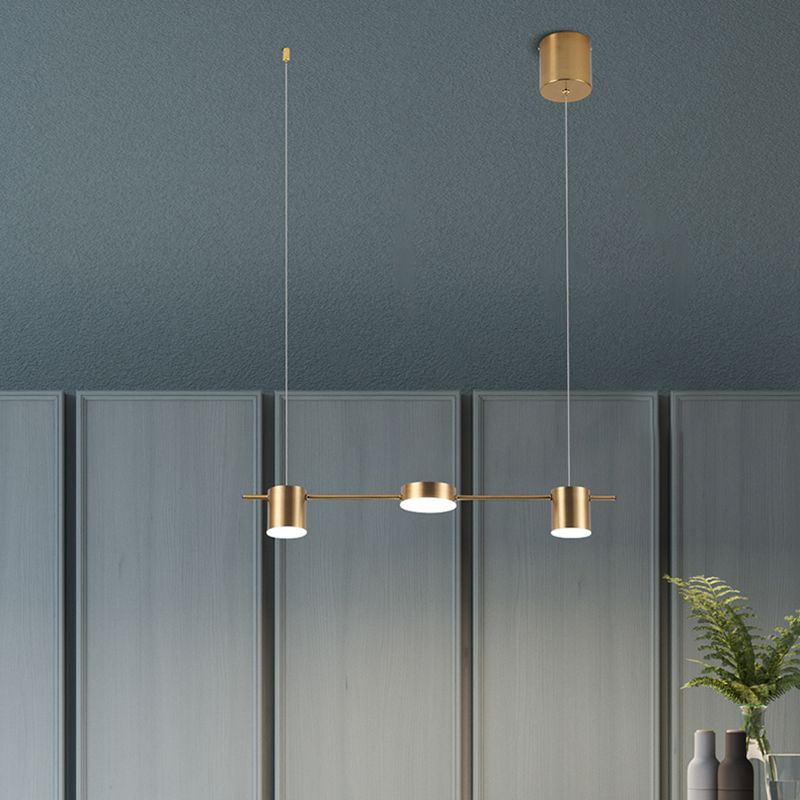 Lámparas modernas de restaurantes LED de restaurante múltiple de cilindro con sombra acrílica