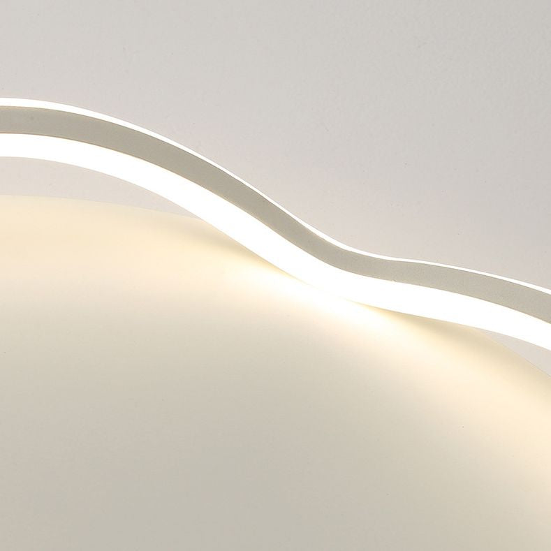 Lámpara circular de montaje en techo, estilo minimalista, luz LED de montaje empotrado en techo de metal