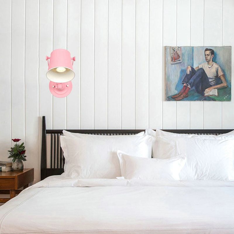Simplicidad moderna Estilo de la lámpara de pared de macarrones Mango Diseño ajustable Ajuste de metal Luz de metal para dormitorio