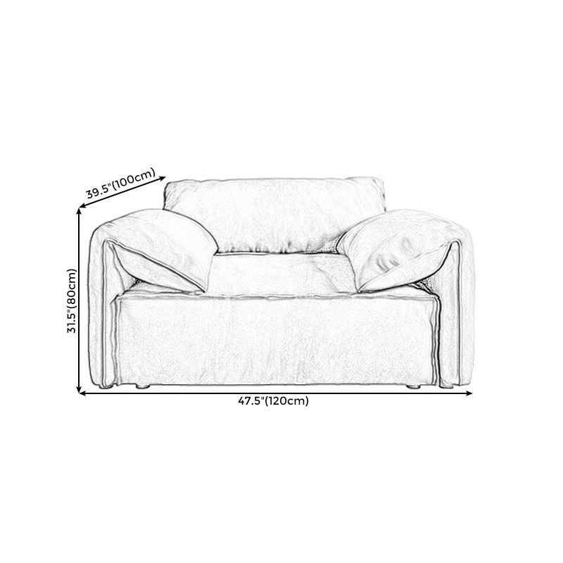 Stationary Slipcovered Living Room Pillow Top Arm Green Cushions Sofa