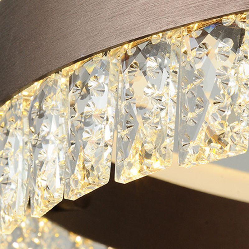 Iluminación colgante de 3 niveles Black 3 niveles Candelera de techo LED contemporánea en cálido/blanco/3 color de color