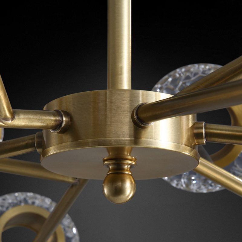 Starburst kroonluchter verlichtingsarmatuur moderne stijl metalen led koperop hanger verlichtingsarmatuur