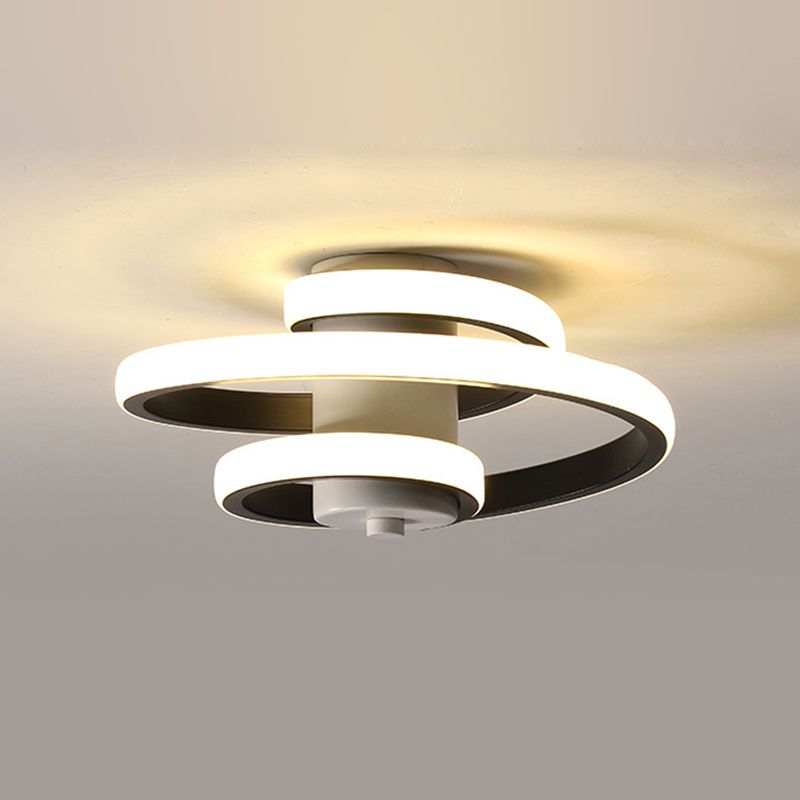 Silice Gel DEL Ceiling Light in Modern Simplicity Aluminium Flush Mount for Living Room