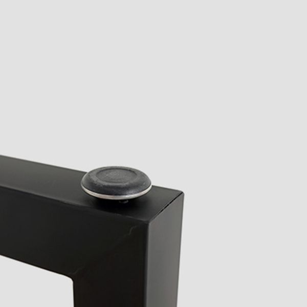 Brown Solid Wood Pub Table Square Bar Height Cocktail Table with Footrest