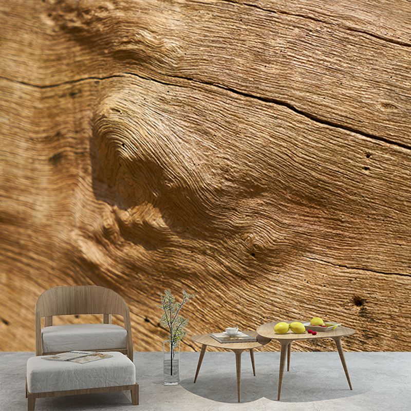 Vivid 3D Industrial Style Wood Texture Mural Mildew Resistant Wall Covering