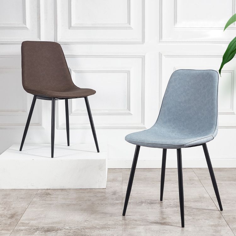 Sedie da cucina in stile moderno sedia da pranzo a bracciole con gambe metalliche