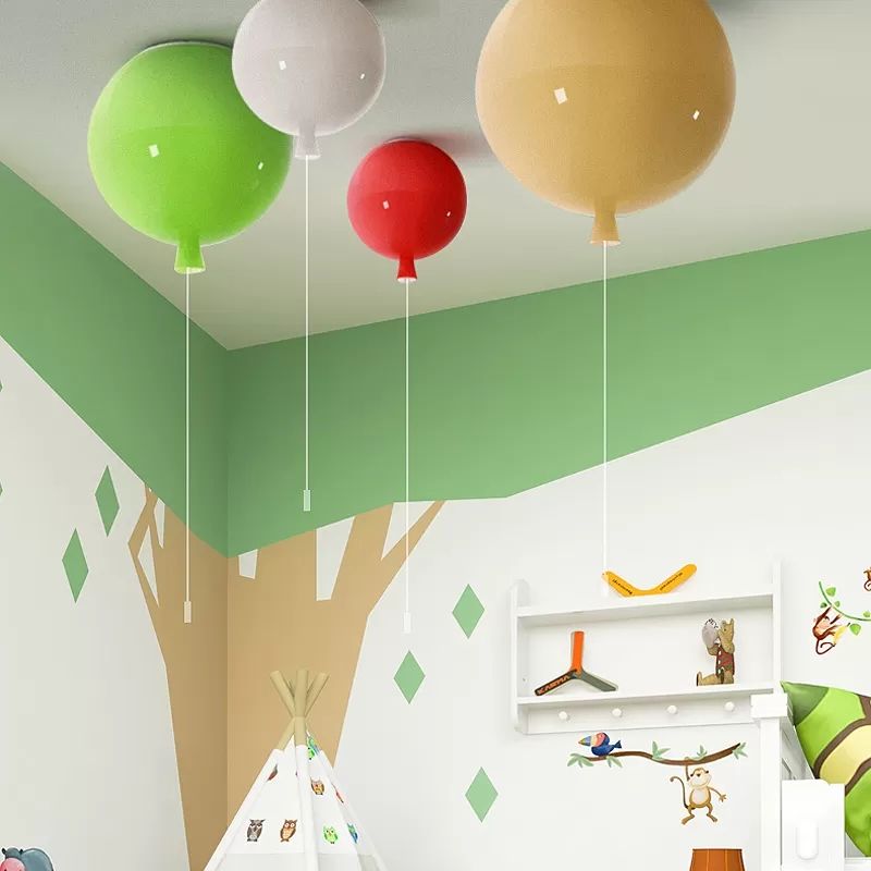 Lámpara de techo de acrílico de estilo moderno con forma de globo para vestíbulo