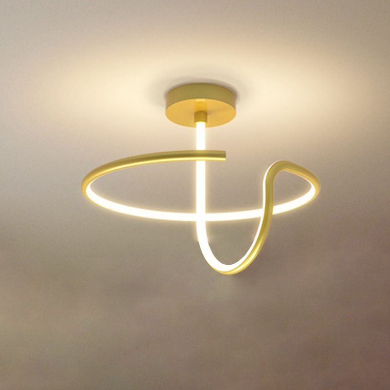 Moderne minimalistische stijl lineaire semi -spoelbevestiging plafond armatuur acryl semi -spoeling mount