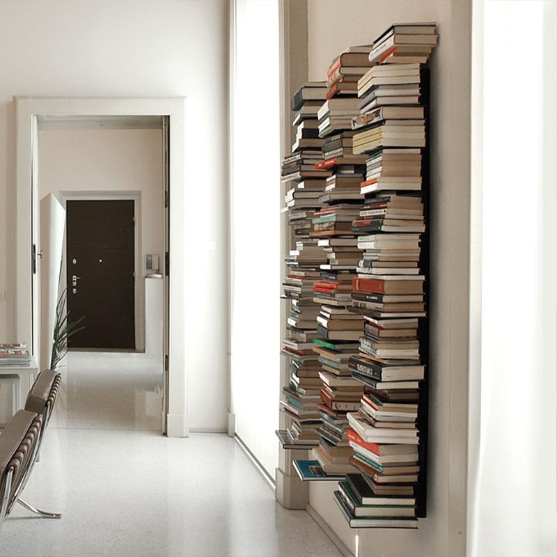 Wall Mounted Bookshelf Industrial Style Bookcase for Office and Study Room