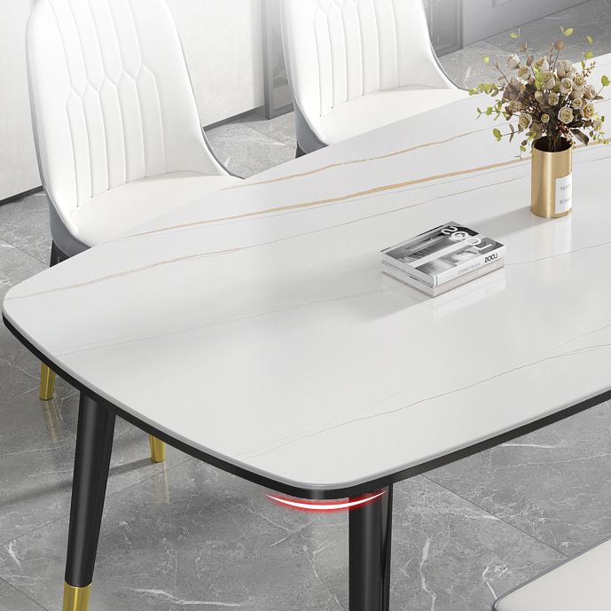 Modern Sintered Stone Standard Dining Table Rectangle Shape Dining Table for Kitchen