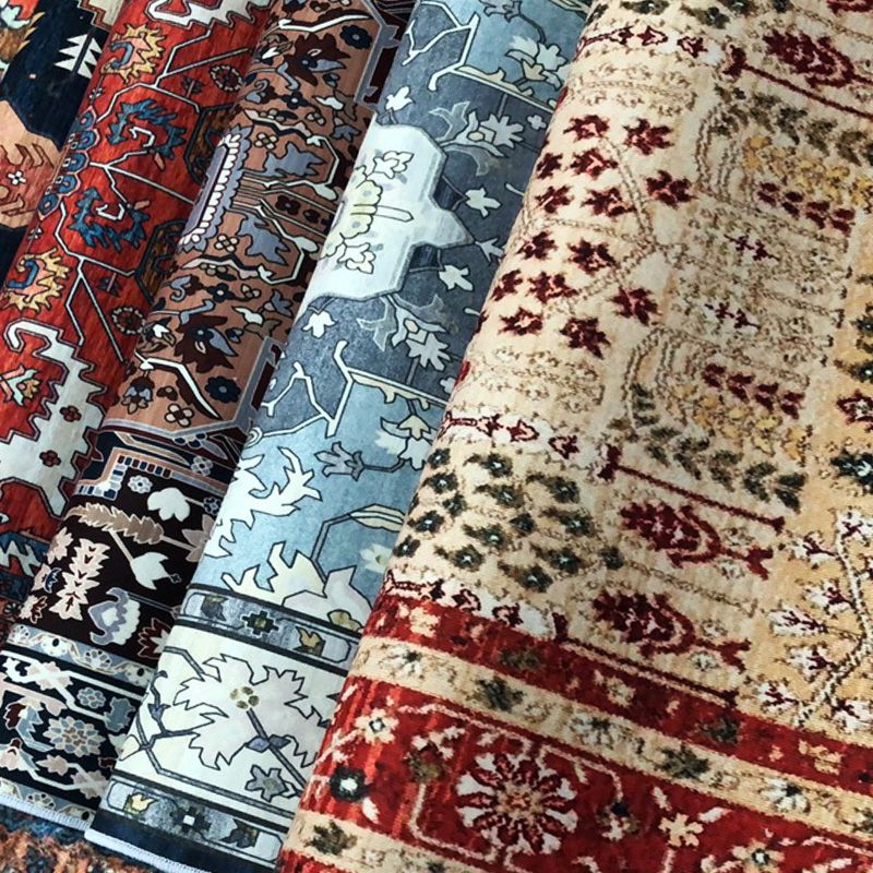 Chique medaillonpatroon Rug Gray Antique Area tapijt Non-slip achtergrondgebied Tapijt voor salon