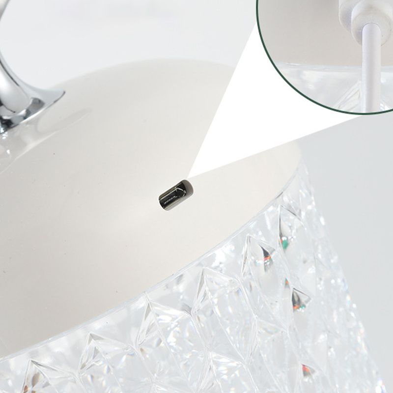 Lámpara de mesa de forma única al estilo moderno de luz acrílica luz de la mesa de luz