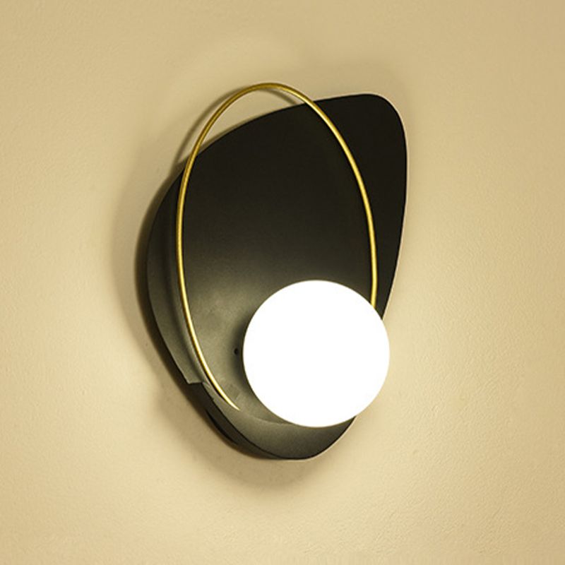 Modern Style Ball Shade Wall Sconce Metal 1 Light Sconces for Bedroom