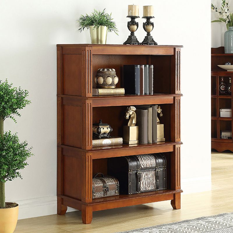 14" Wide Contemporary Shelf Bookcase Closed Back Solid Wood Bookcase